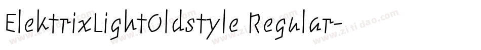 ElektrixLightOldstyle Regular字体转换